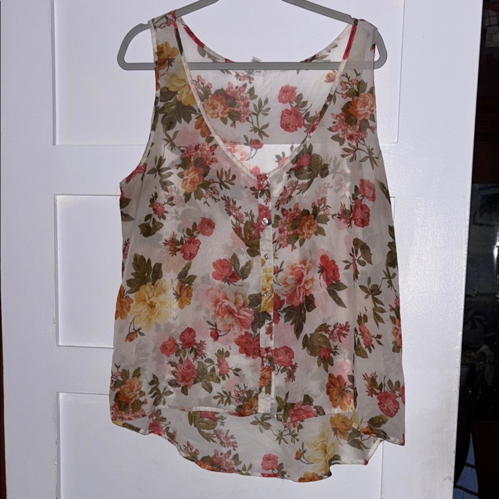 Floral Sleeveless Top
